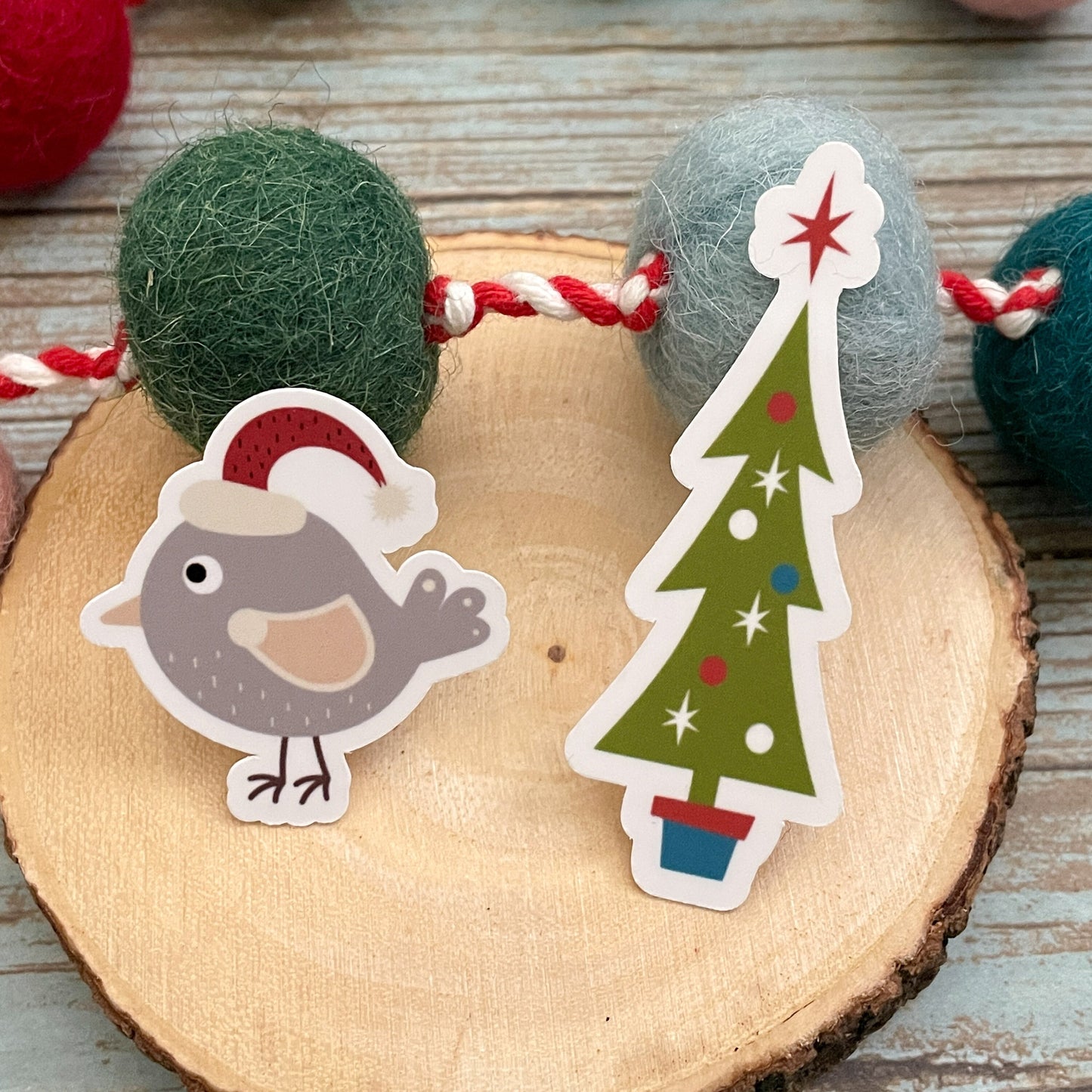 Christmas Sticker Set | Glossy Finish | Set of 7 | Fun Christmas Sticker | Christmas Sticker, Happy Holidays, Holiday Greeting Stickers