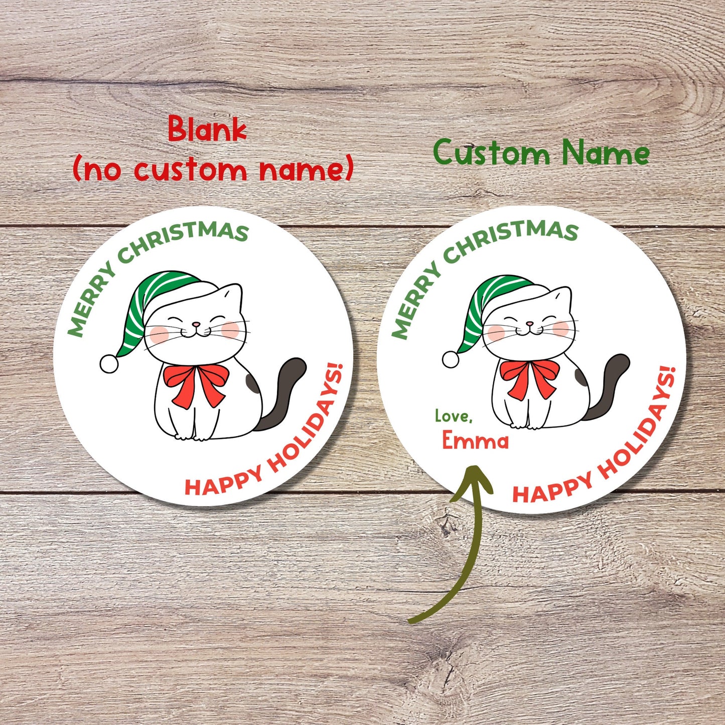Personalized Christmas Stickers