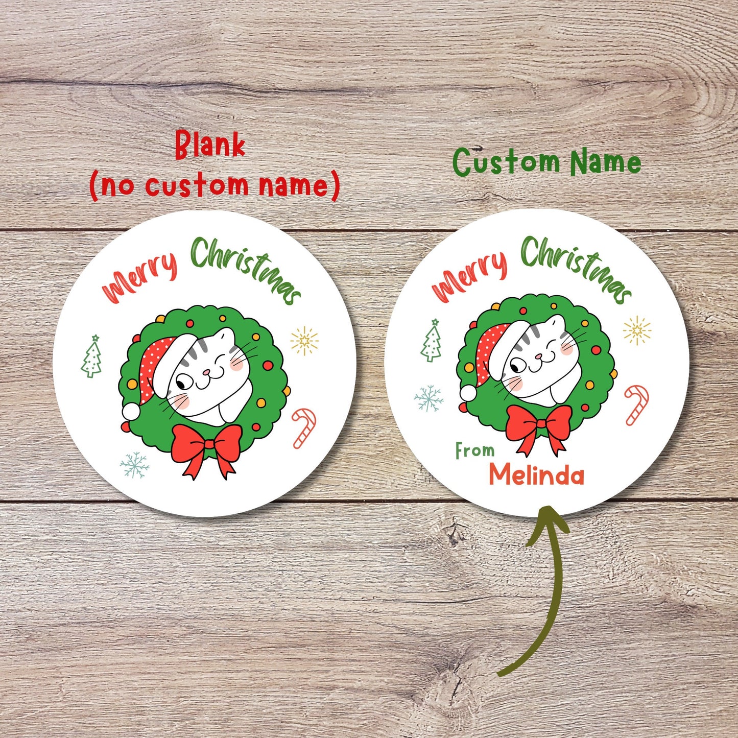 Personalized Christmas Stickers