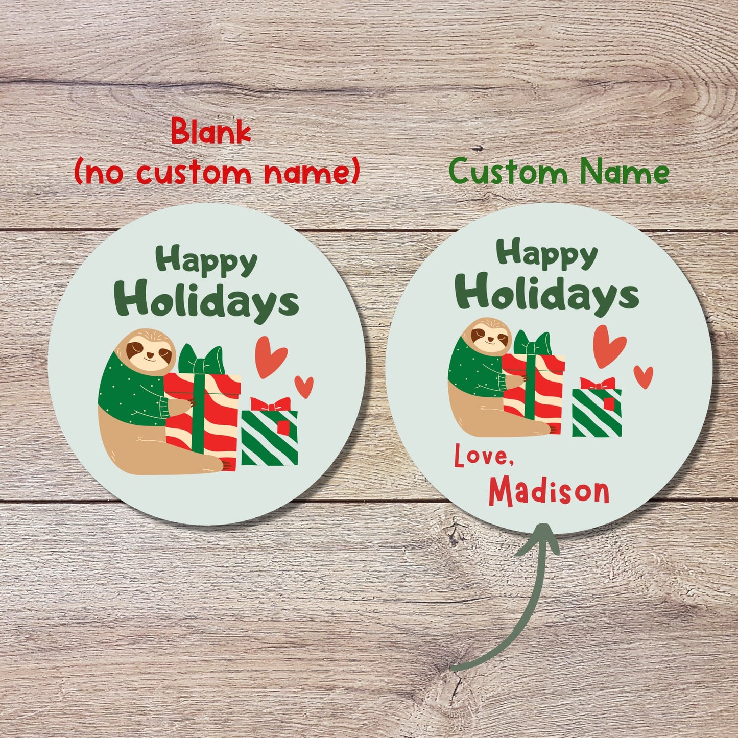 Personalized Christmas Stickers