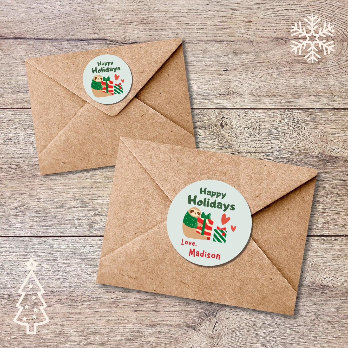 Personalized Christmas Stickers