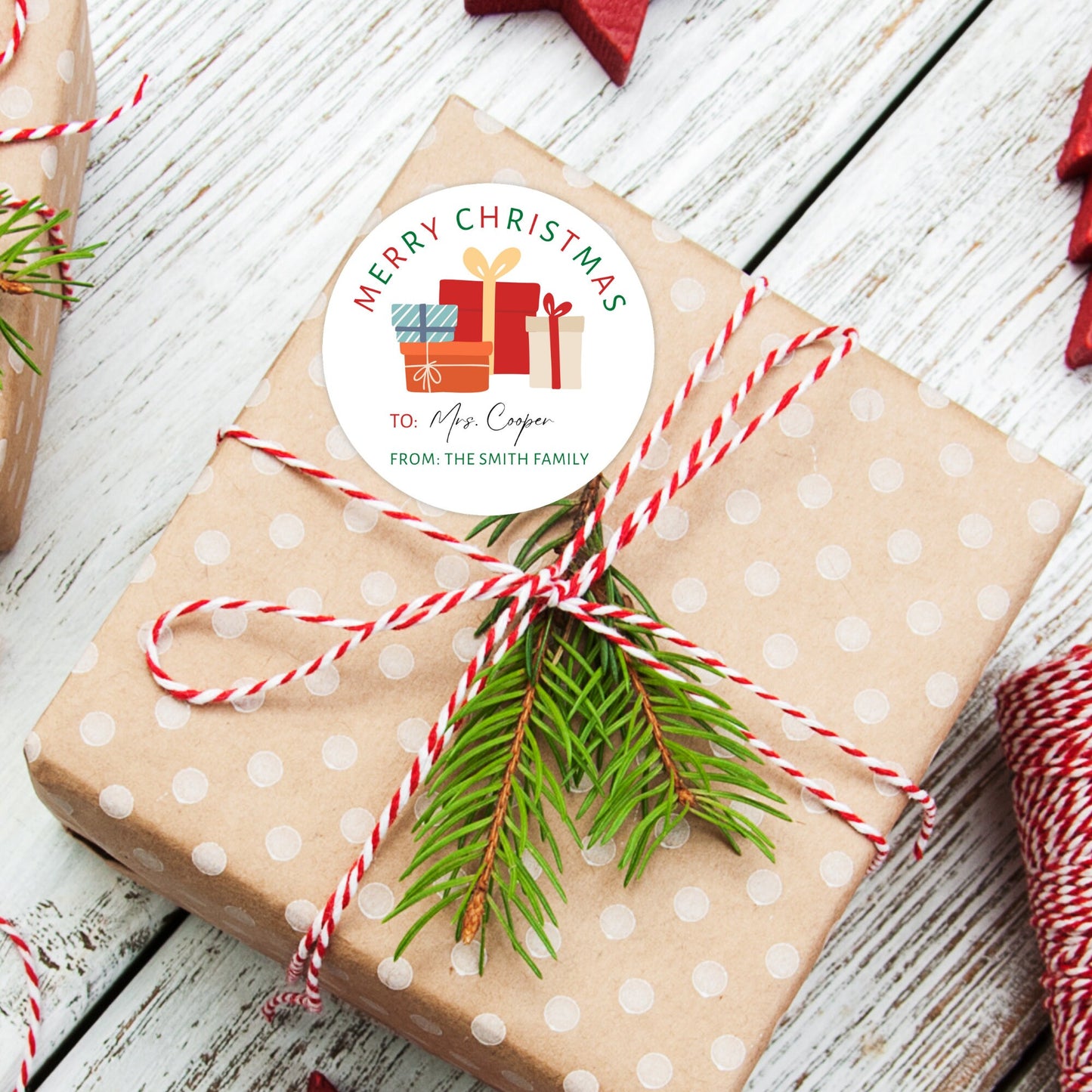 Personalized Christmas Gift Stickers