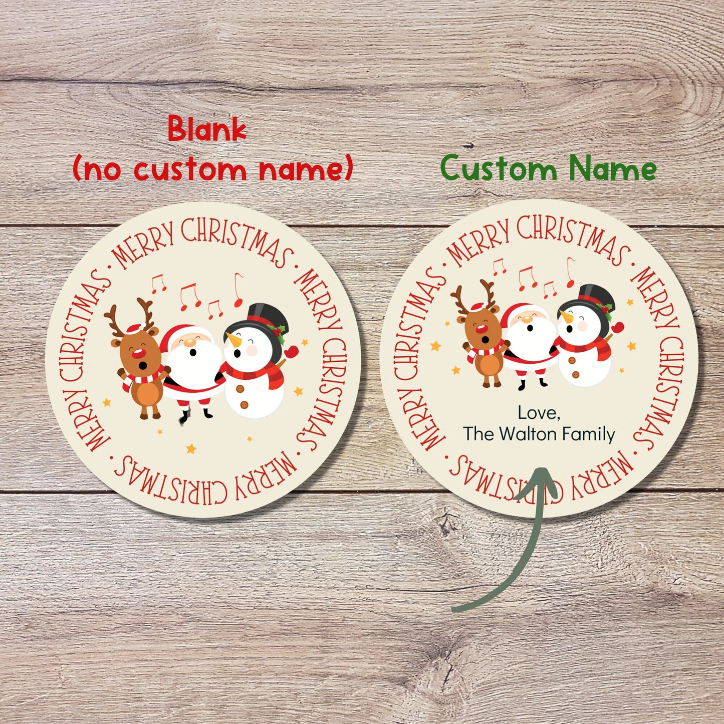 Personalized Christmas Stickers