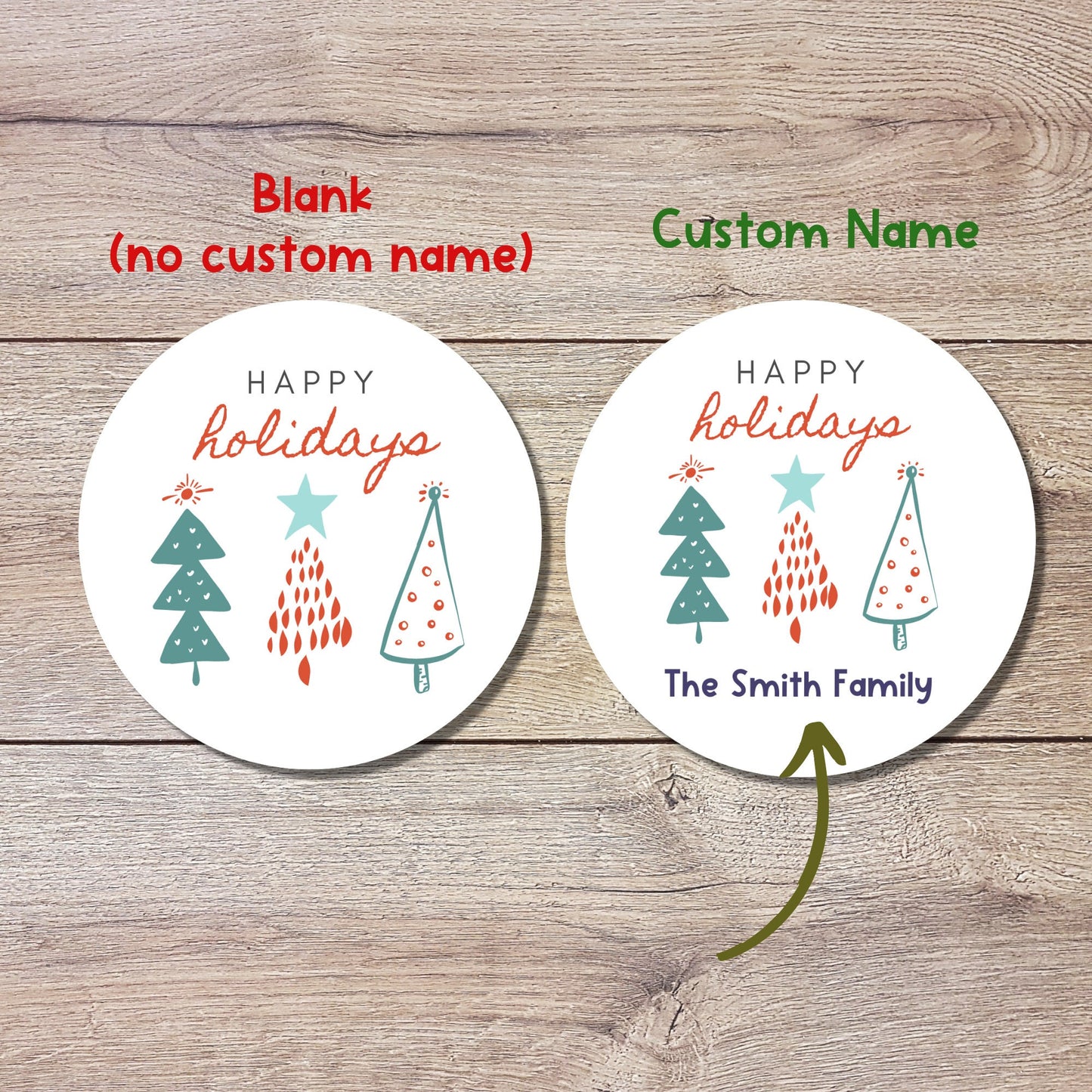 Personalized Christmas Stickers