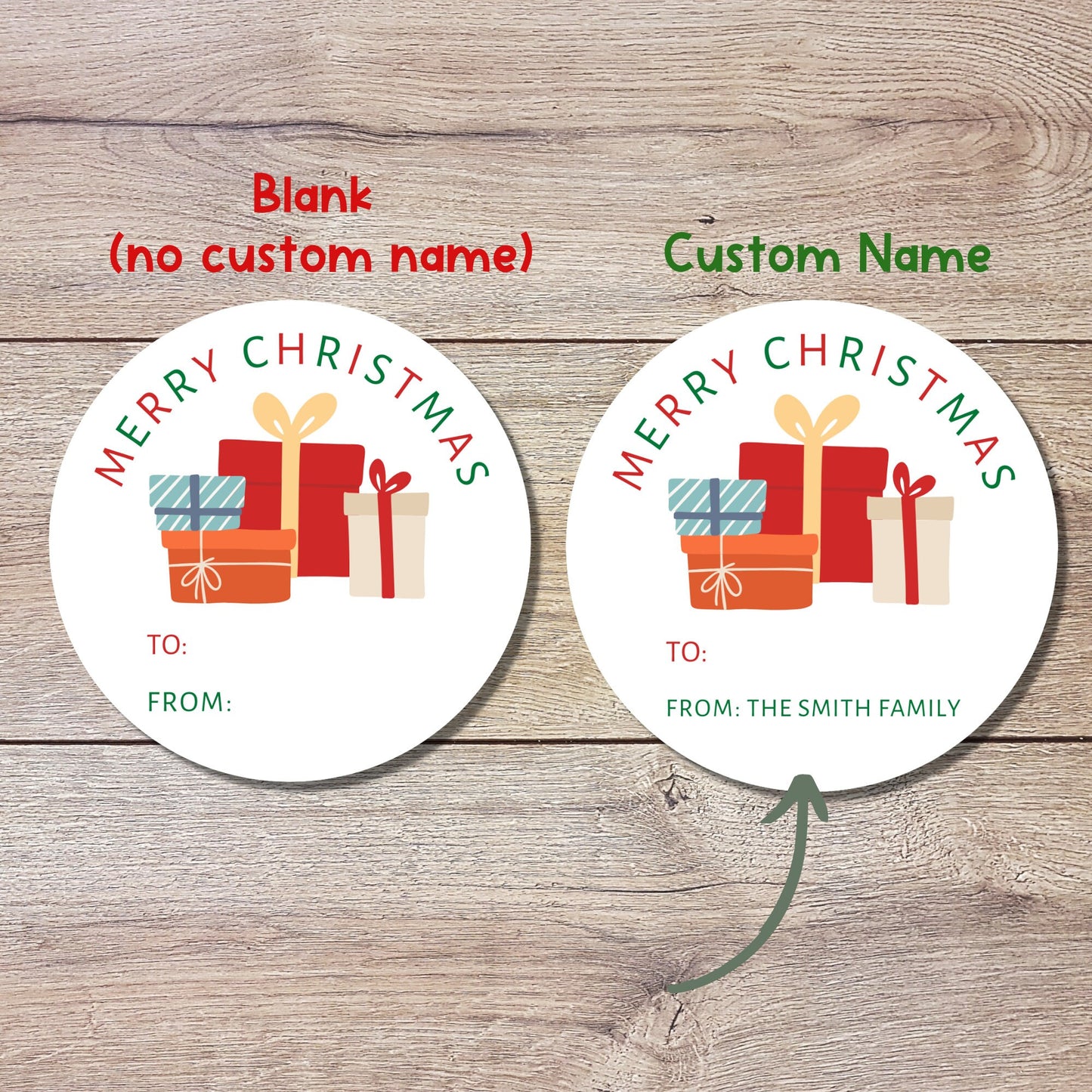 Personalized Christmas Gift Stickers