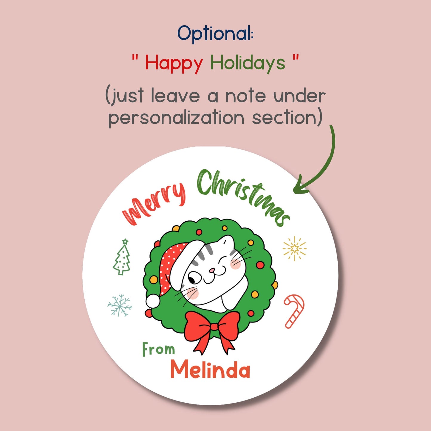 Personalized Christmas Stickers
