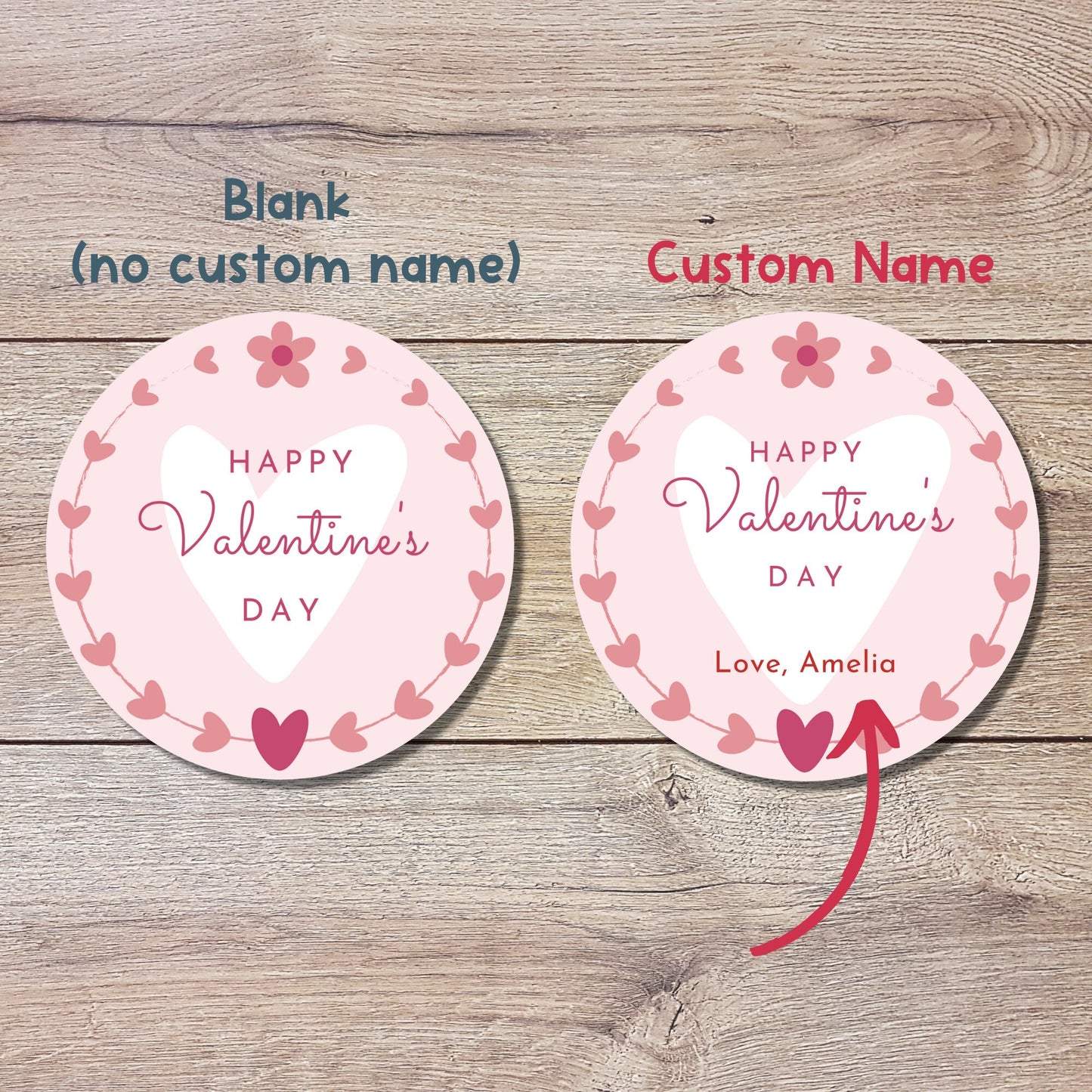 Personalized Valentine's Day Stickers