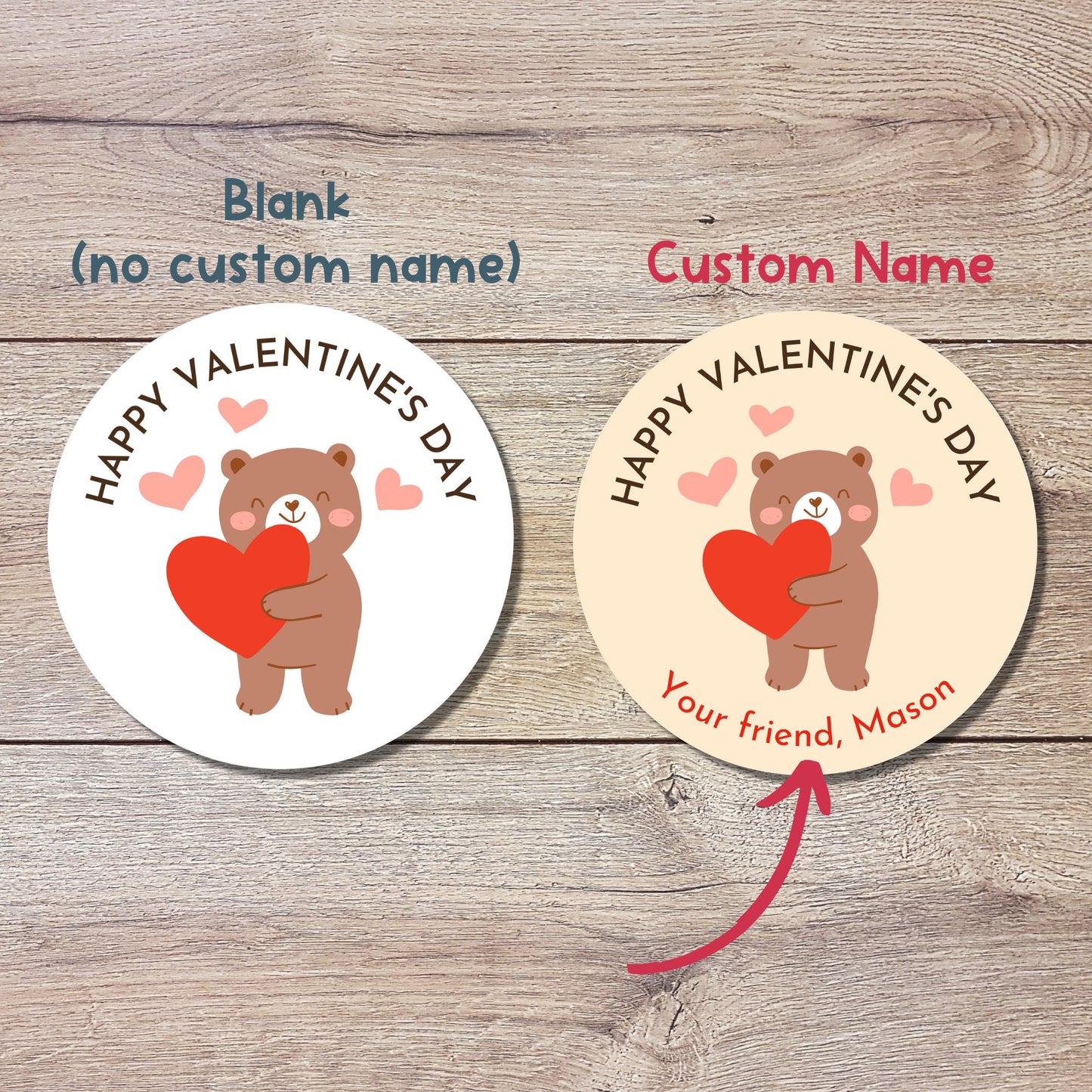 Personalized Valentine's Day Stickers