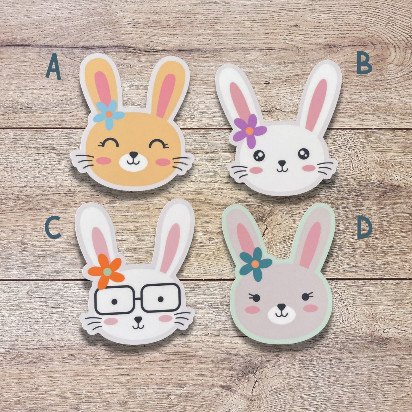 Bunny Rabbit Vinyl Sticker | Glossy Finish | Easter Bunny Sticker | Laptop Sticker | Water Bottle | Animal Sticker | Happy Easter Gift
