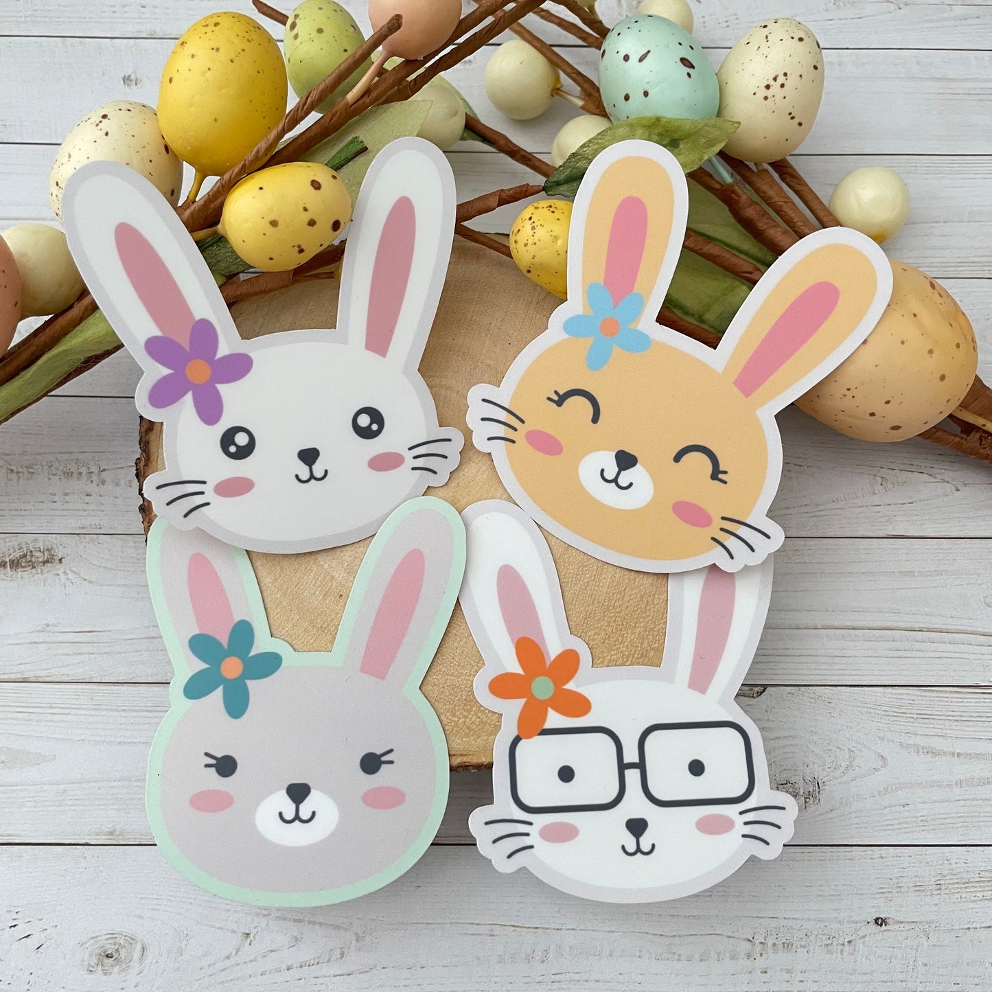 Bunny Rabbit Vinyl Sticker | Glossy Finish | Easter Bunny Sticker | Laptop Sticker | Water Bottle | Animal Sticker | Happy Easter Gift