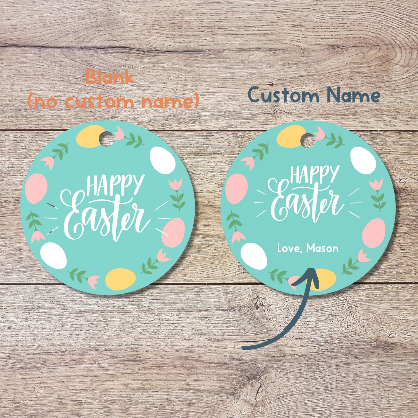Personalized Easter Gift Tags, Matte Finish, Easter Tags, Easter Favor Treat Bag Tag, Cute Easter Tags, Custom Gift Tags, Easter Bunny Tag