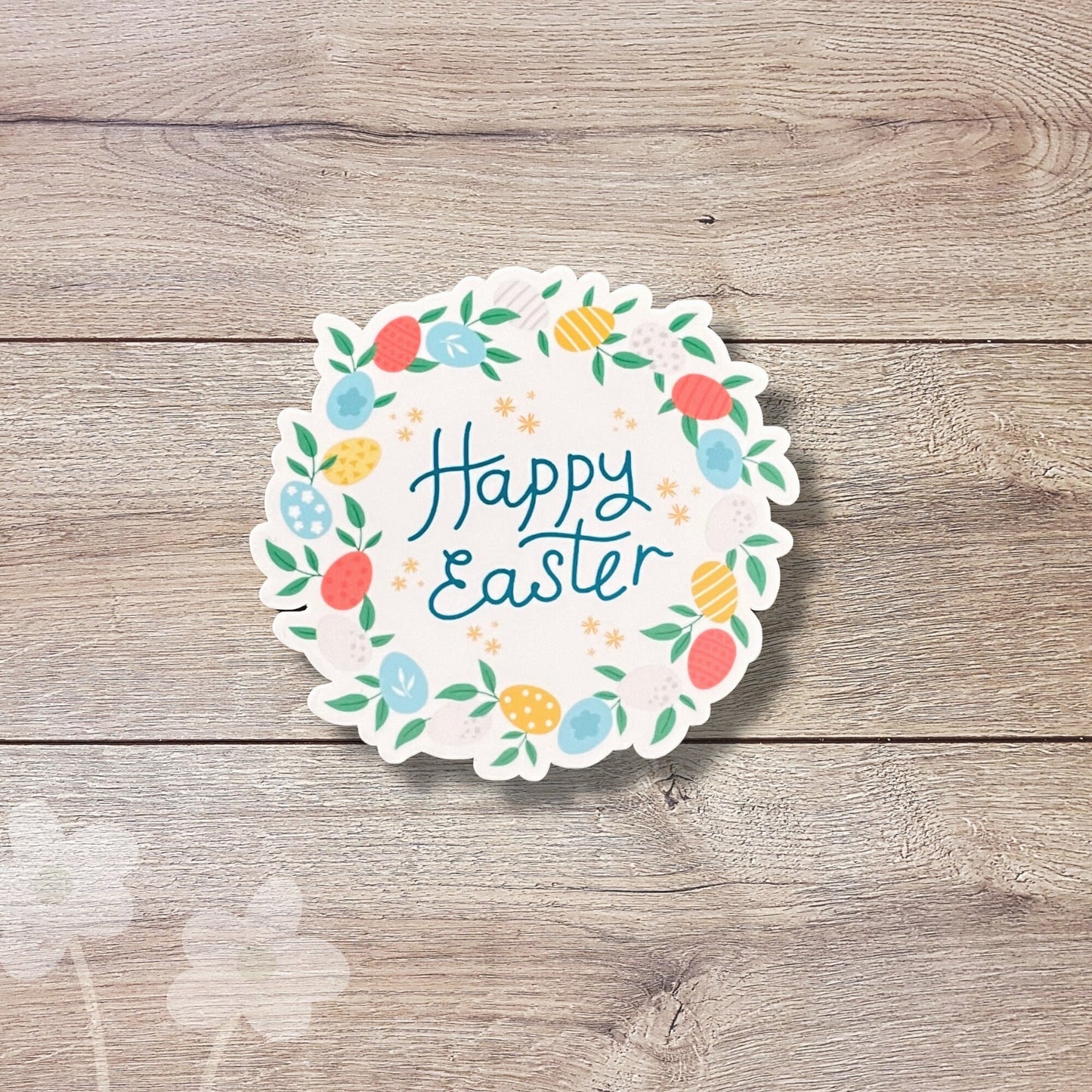 Happy Easter Vinyl Sticker, Easter Floral Vinyl Sticker for Laptop Water Bottle, Cute Easter Sticker for Easter Basket Favor, Easter Gift