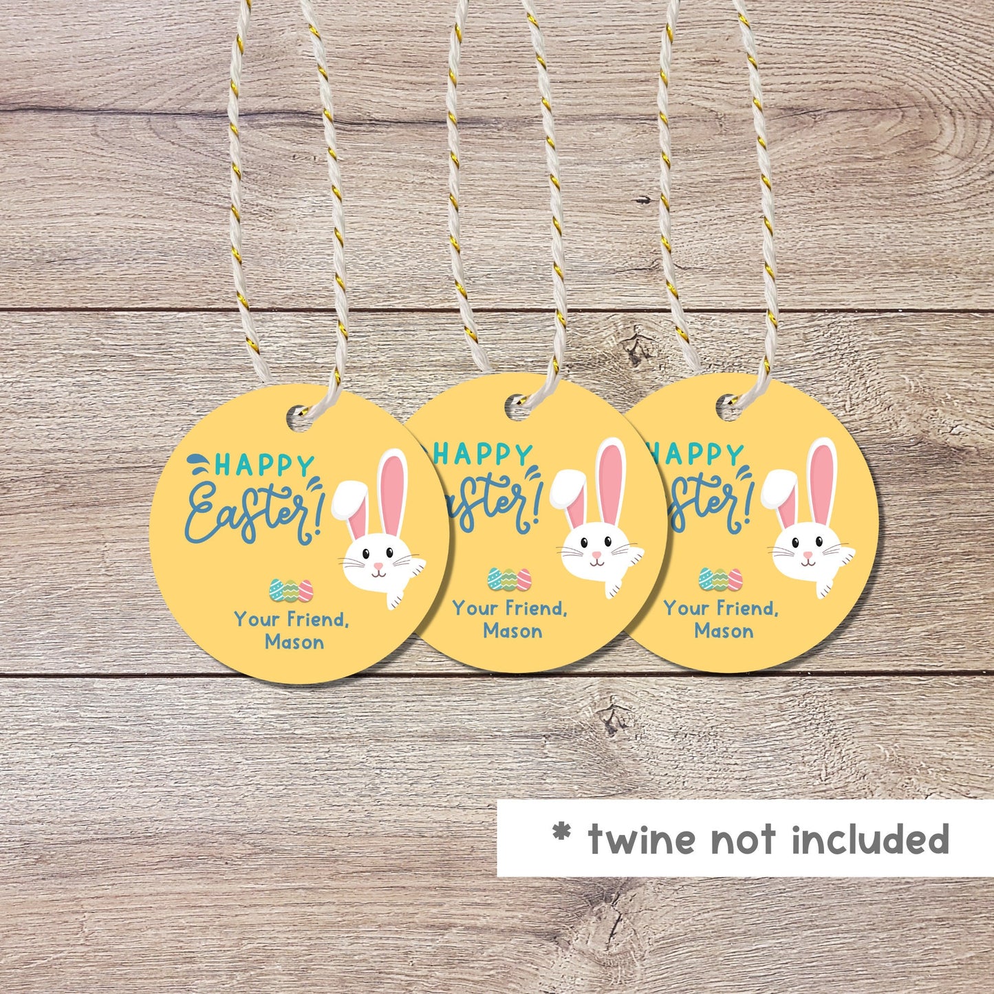 Personalized Easter Gift Tags, Matte Finish, Easter Tags, Easter Favor Treat Bag Tag, Cute Easter Tags, Custom Gift Tags, Easter Bunny Tag