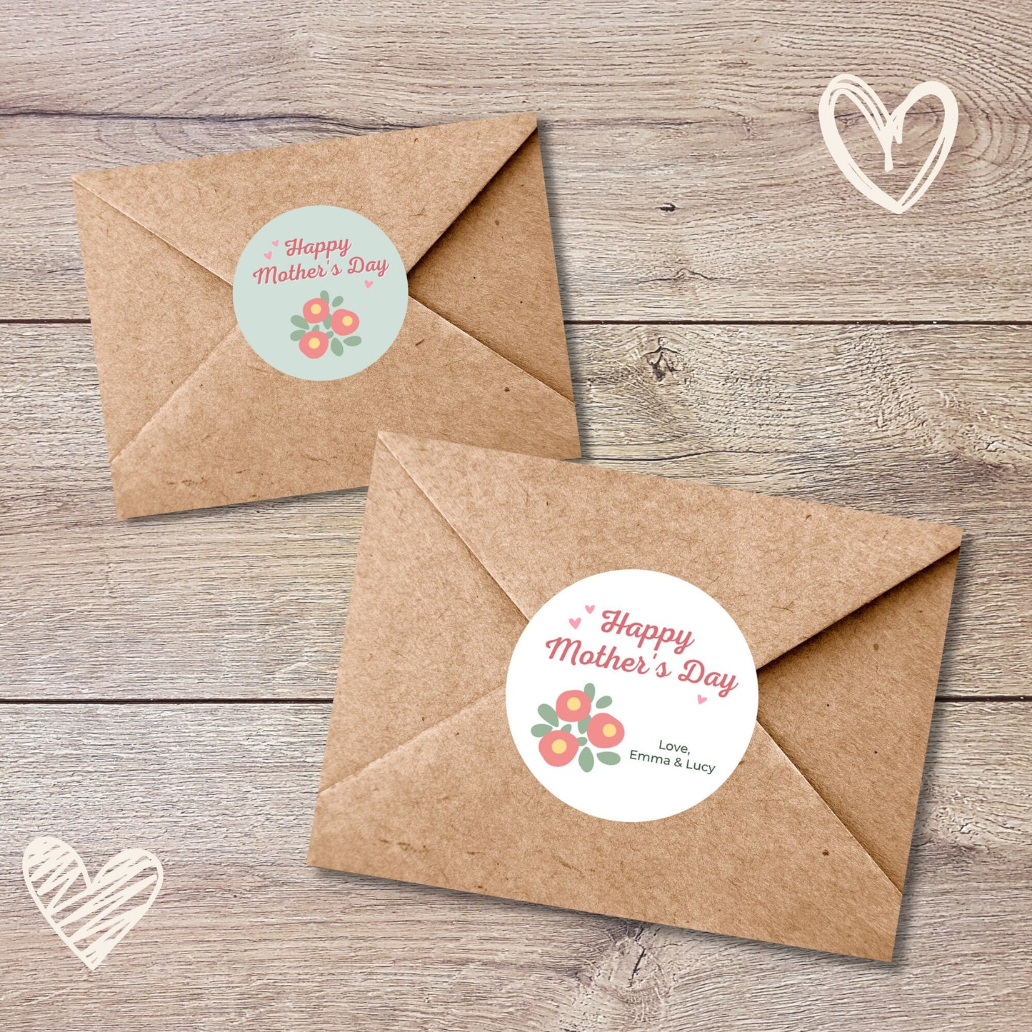 Personalized Mother's Day Stickers, Mother's Day Labels, Custom Mother's Day Stickers, Floral Mother's Day Sticker, Mother's Day Gift Label