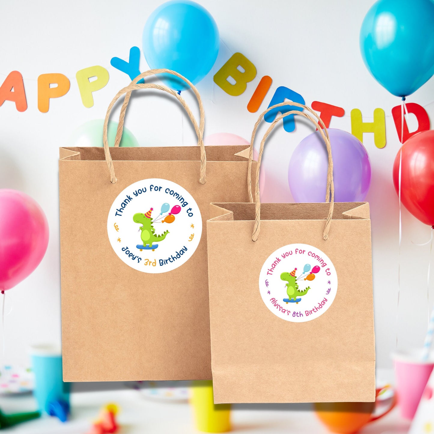 Personalized Happy Birthday Stickers