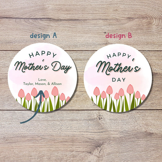 Personalized Mother's Day Stickers, Mother's Day Labels, Custom Mother's Day Stickers, Floral Mother's Day Sticker, Mother's Day Gift Label