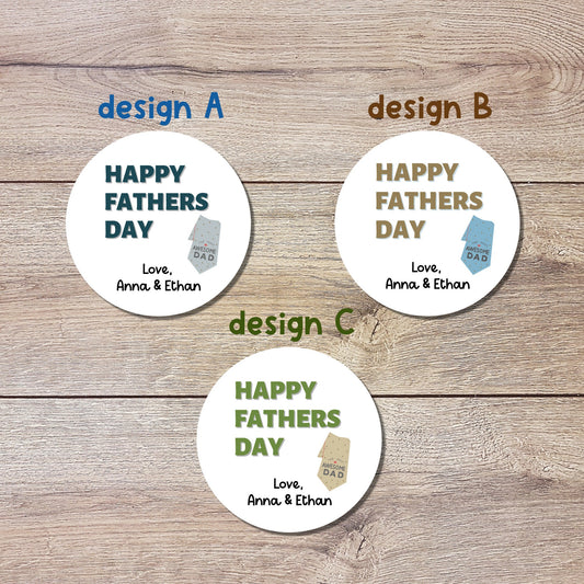 Personalized Father's Day Stickers, Father's Day Sticker, Custom Father's Day Label Best Dad Ever, Father's Day Gift Label Tag, Love You Dad