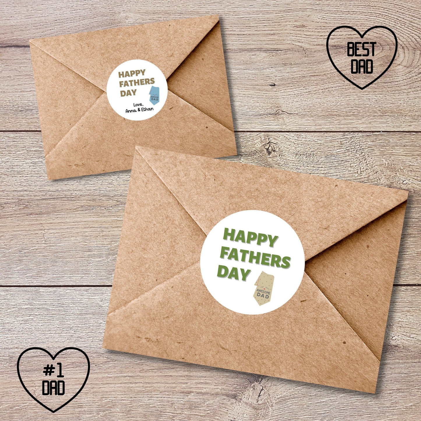 Personalized Father's Day Stickers, Father's Day Sticker, Custom Father's Day Label Best Dad Ever, Father's Day Gift Label Tag, Love You Dad