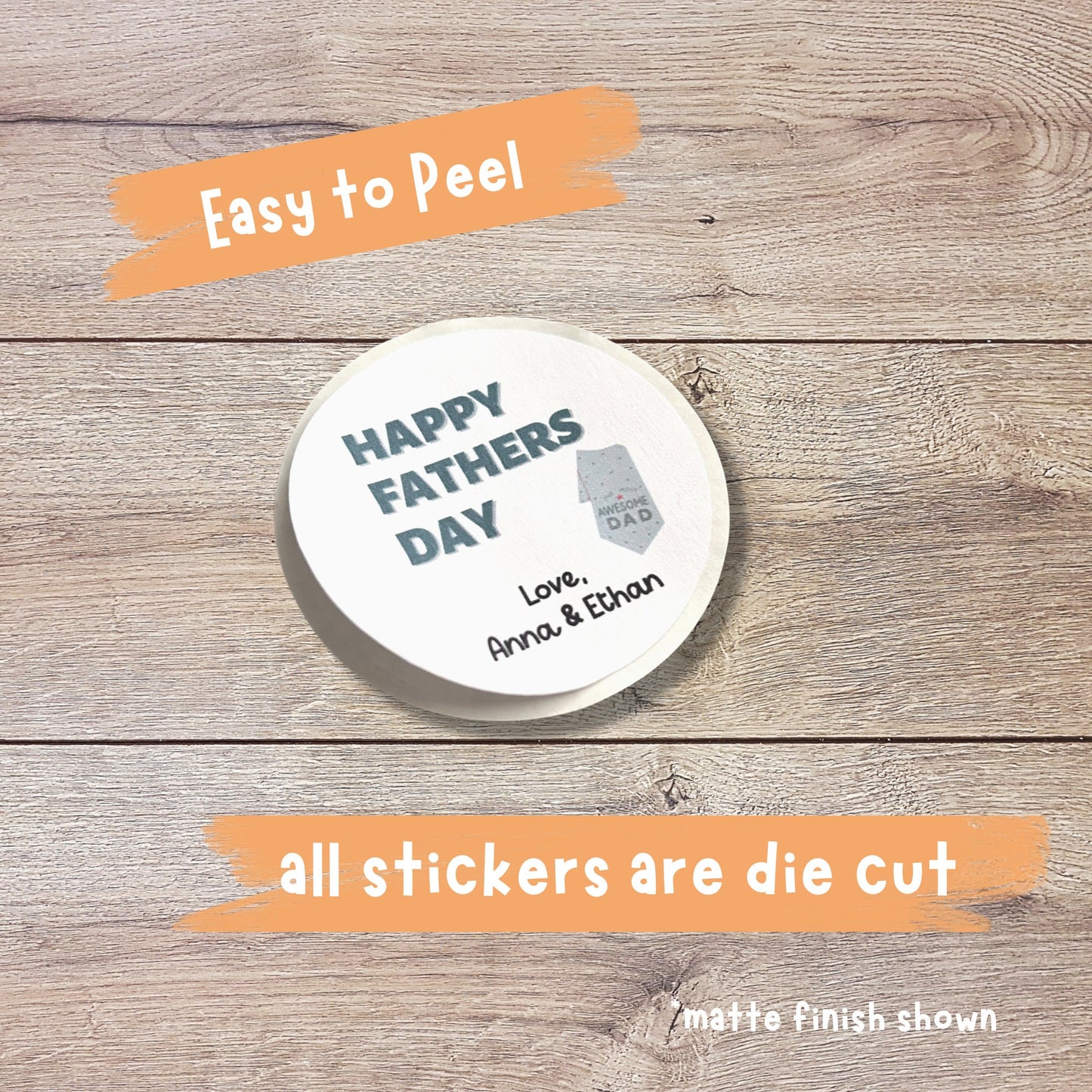 Personalized Father's Day Stickers, Father's Day Sticker, Custom Father's Day Label Best Dad Ever, Father's Day Gift Label Tag, Love You Dad
