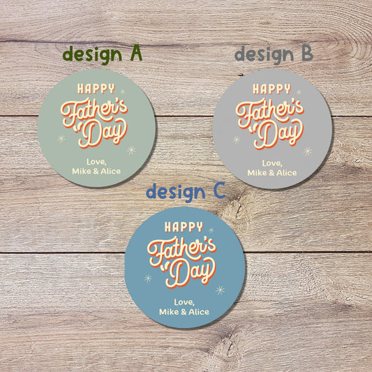 Personalized Father's Day Stickers, Father's Day Sticker, Custom Father's Day Label Best Dad Ever, Father's Day Gift Label Tag, Love You Dad