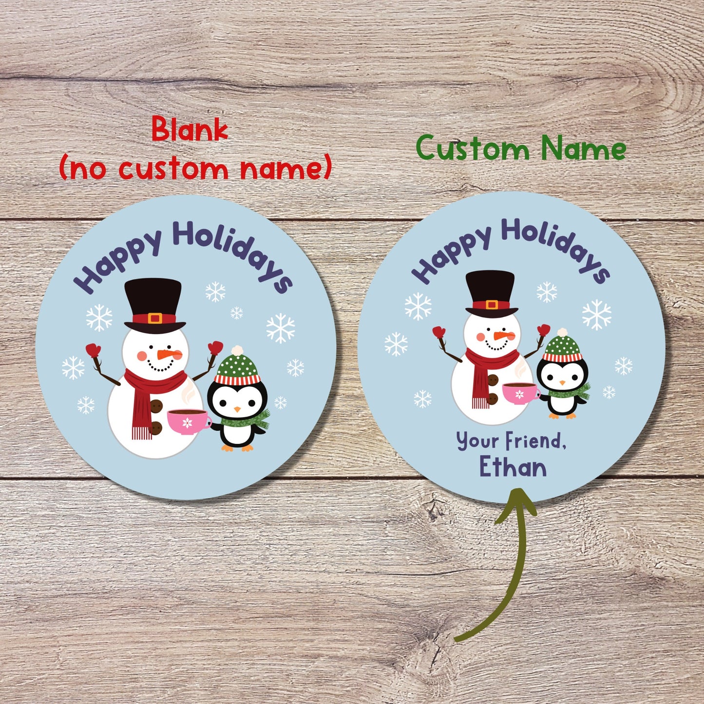 Personalized Christmas Stickers