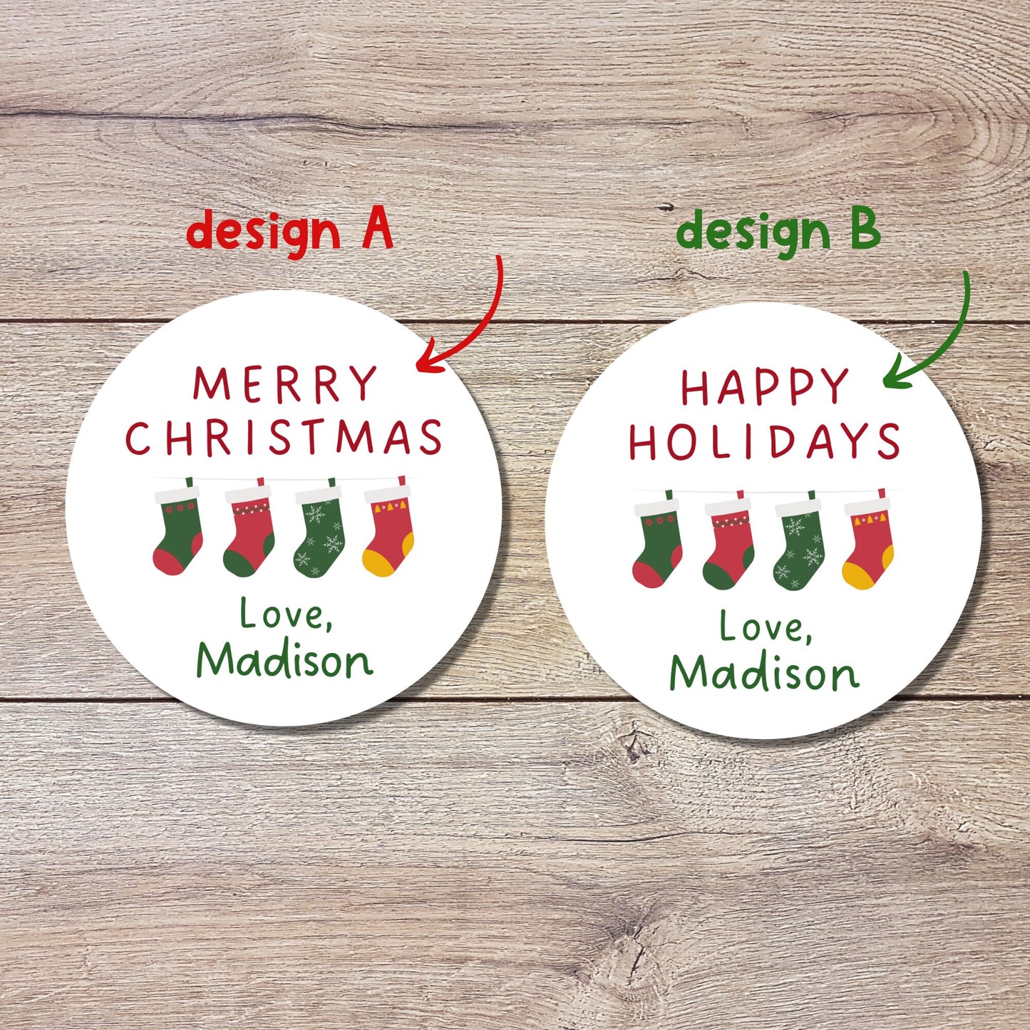 Personalized Christmas Stickers