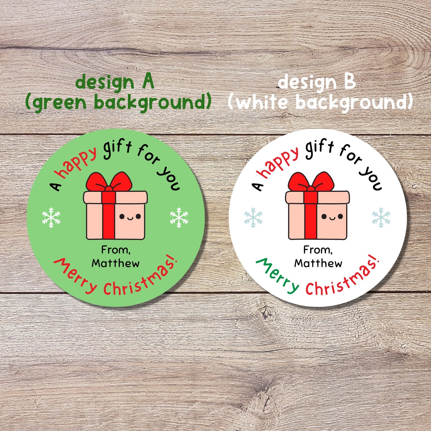 Personalized Christmas Stickers