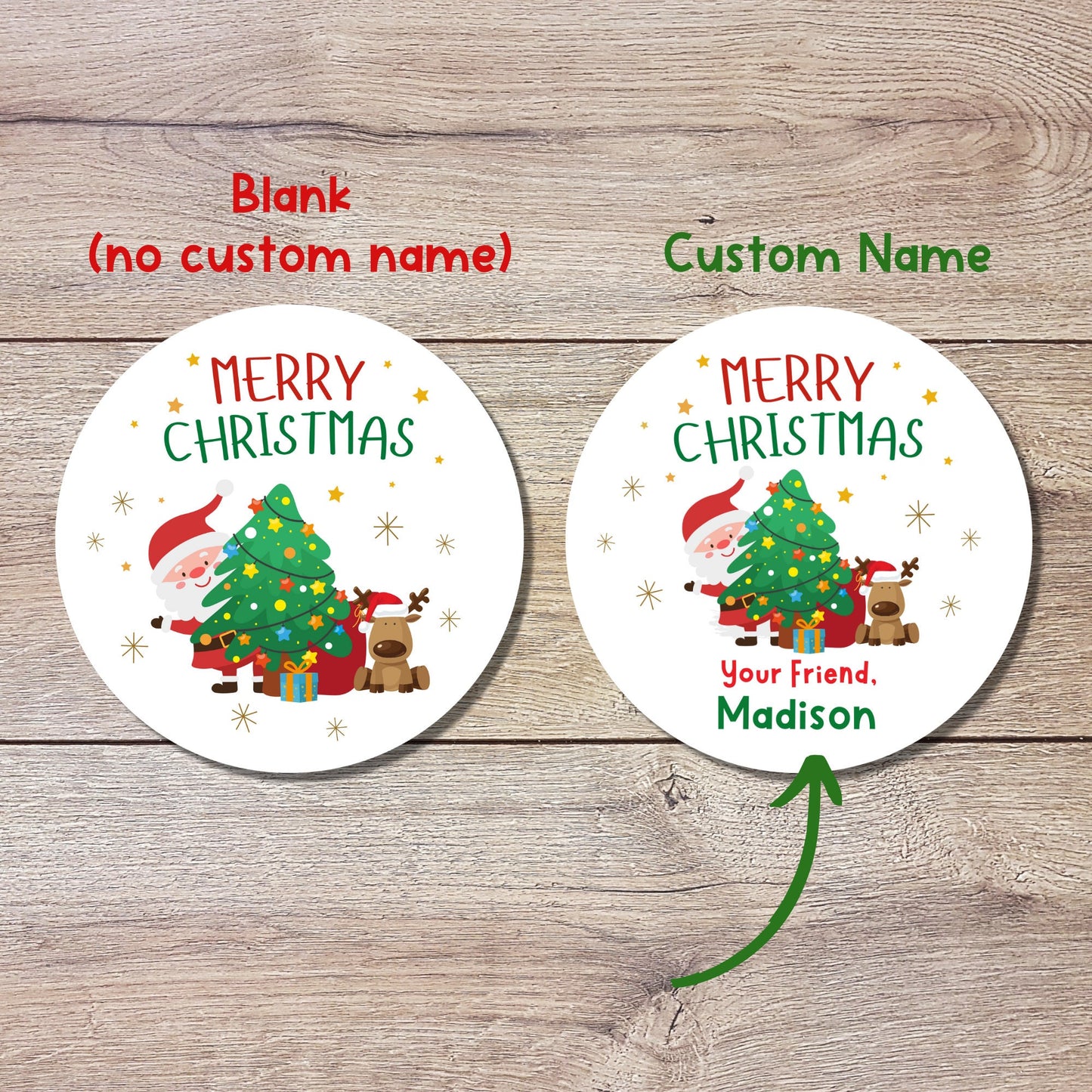 Personalized Christmas Stickers