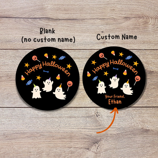 Personalized Halloween Party Ghosts Goody Bag Party Favor Stickers