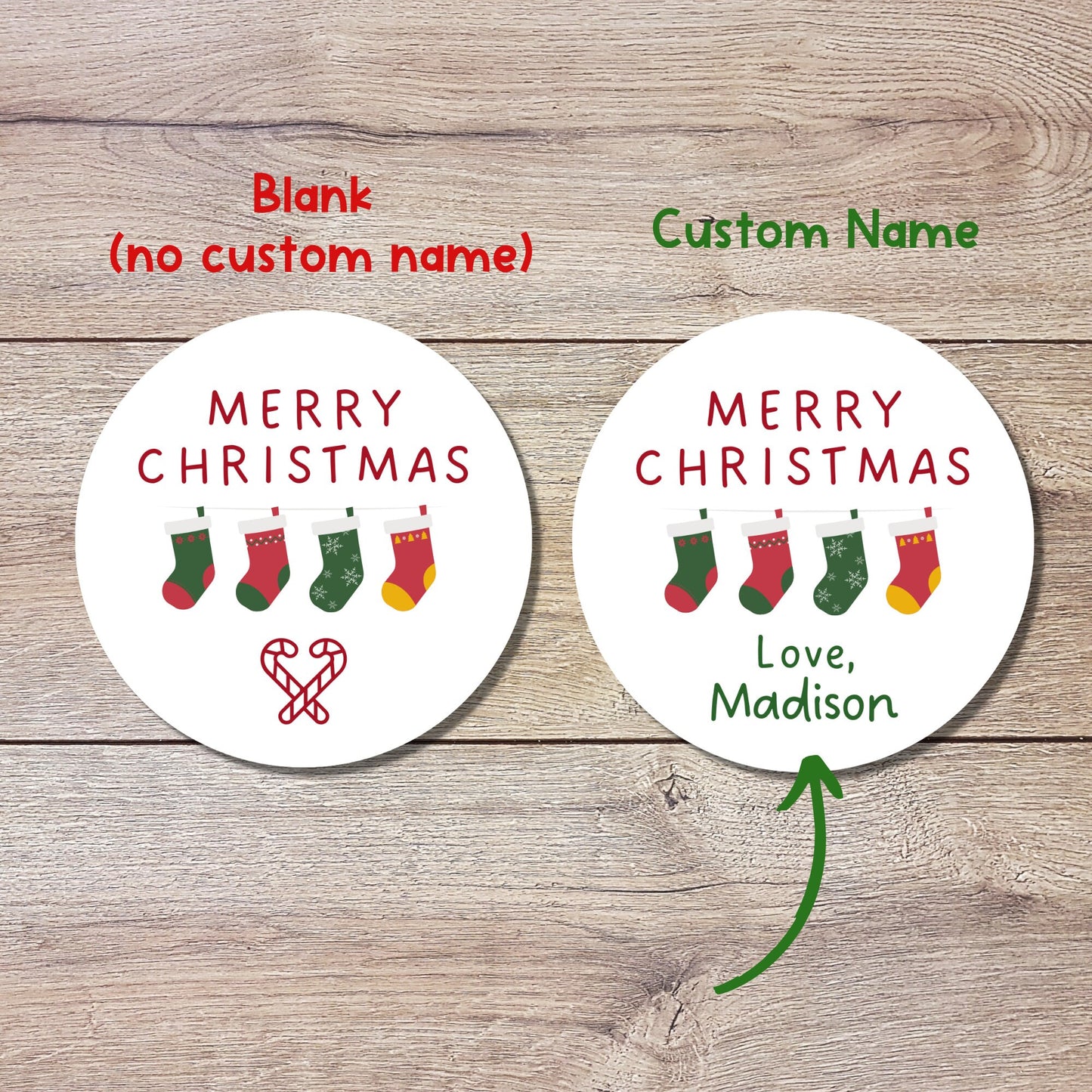 Personalized Christmas Stickers