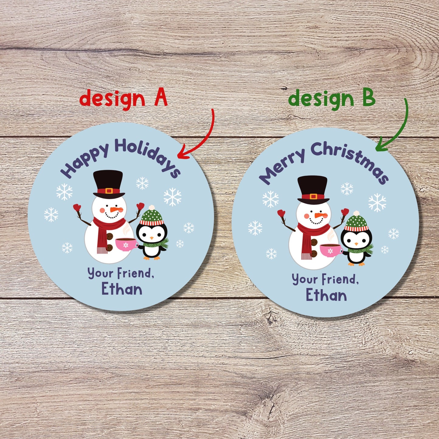 Personalized Christmas Stickers