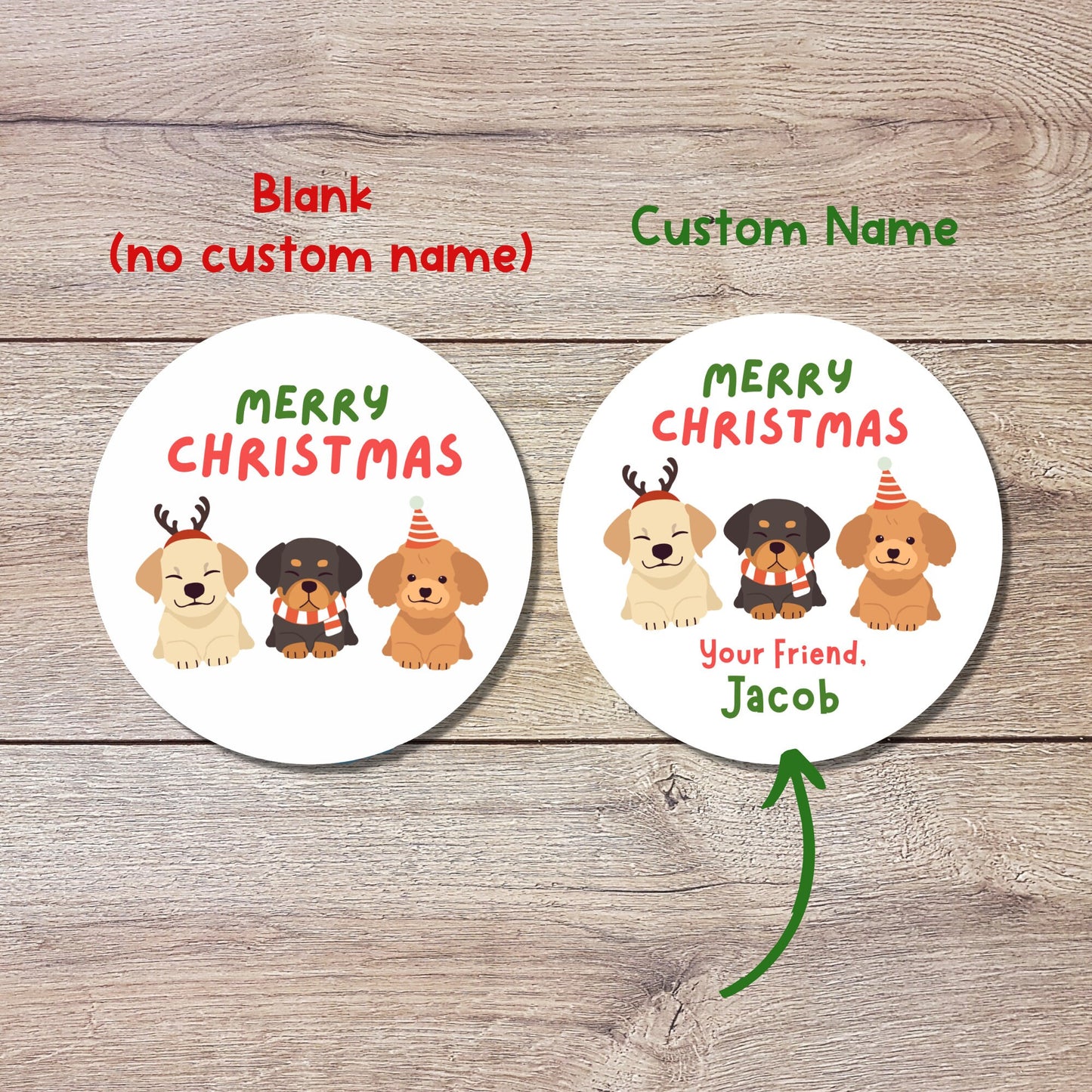 Personalized Christmas Stickers