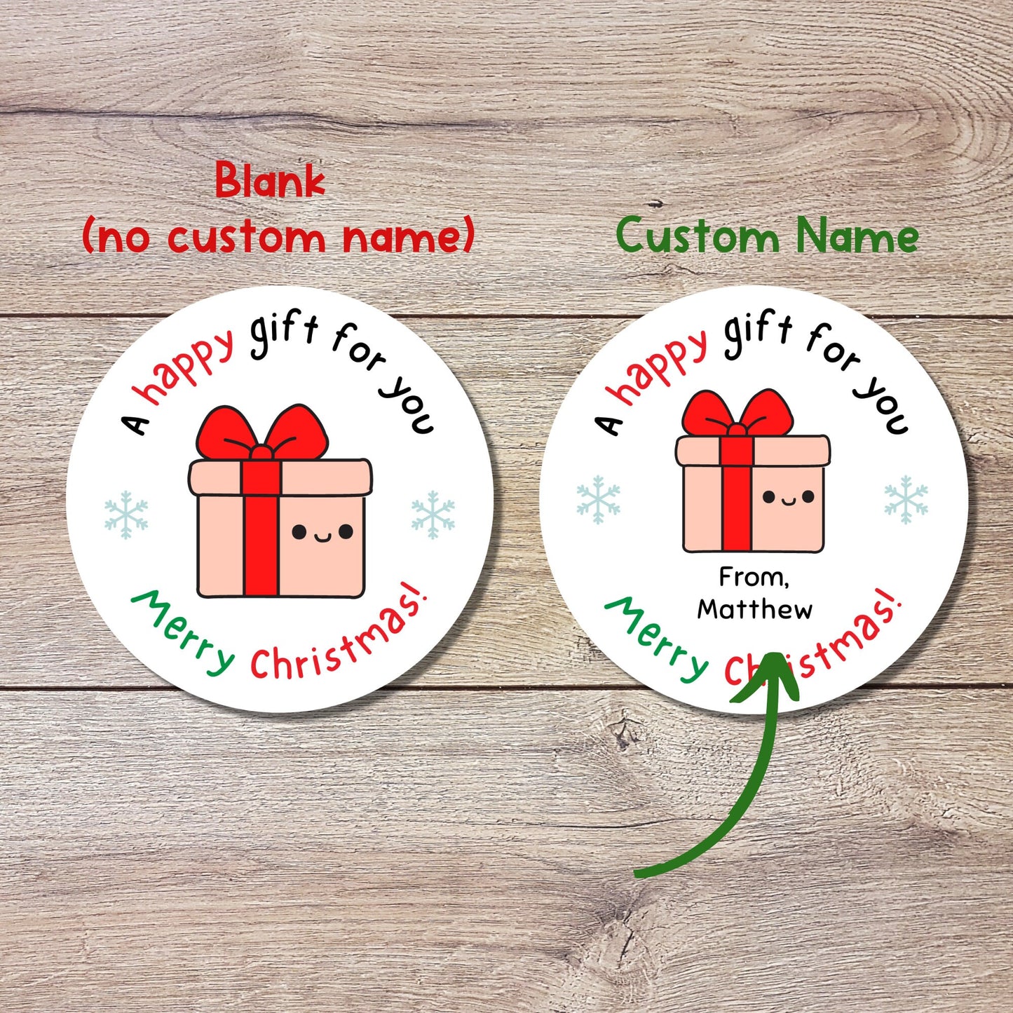 Personalized Christmas Stickers