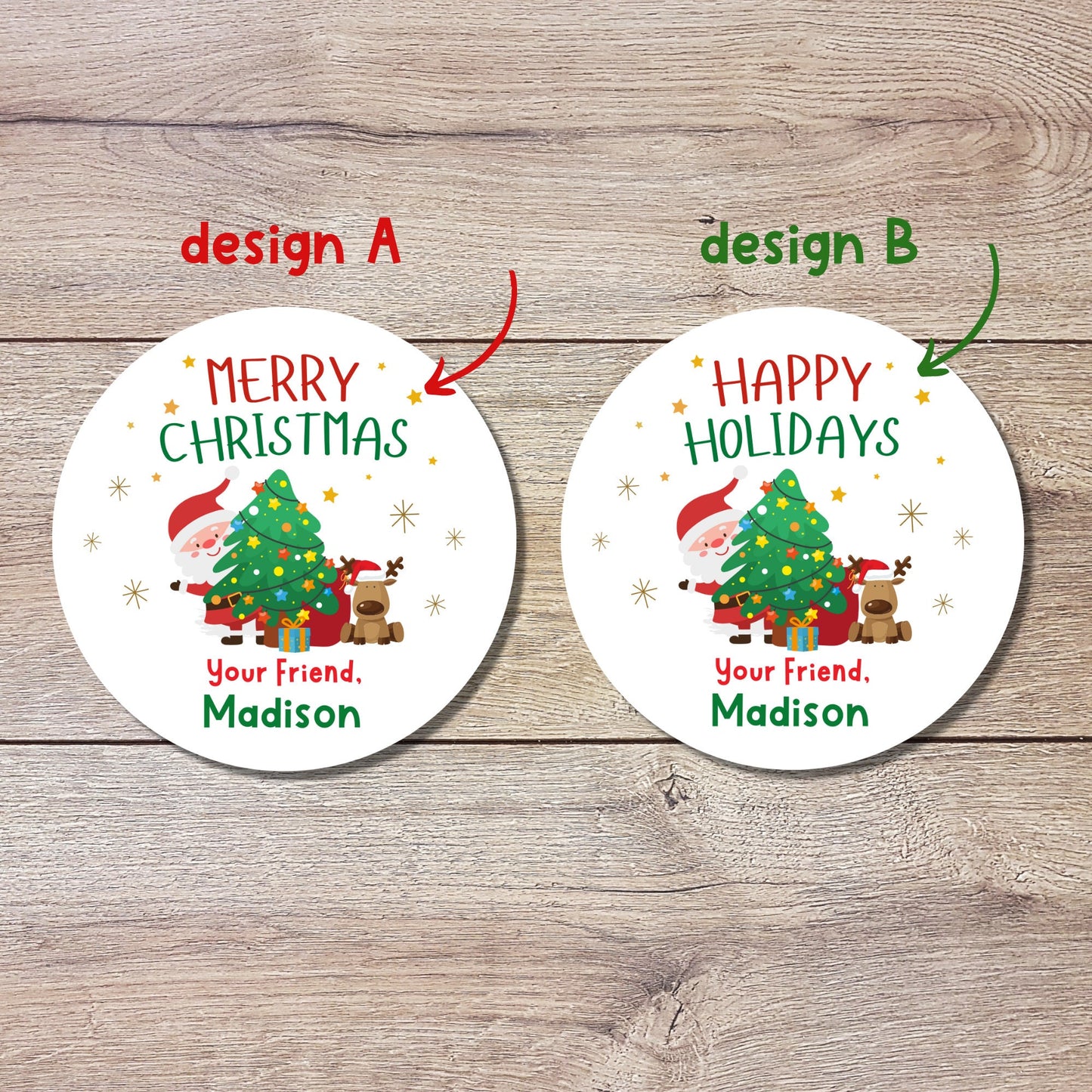 Personalized Christmas Stickers