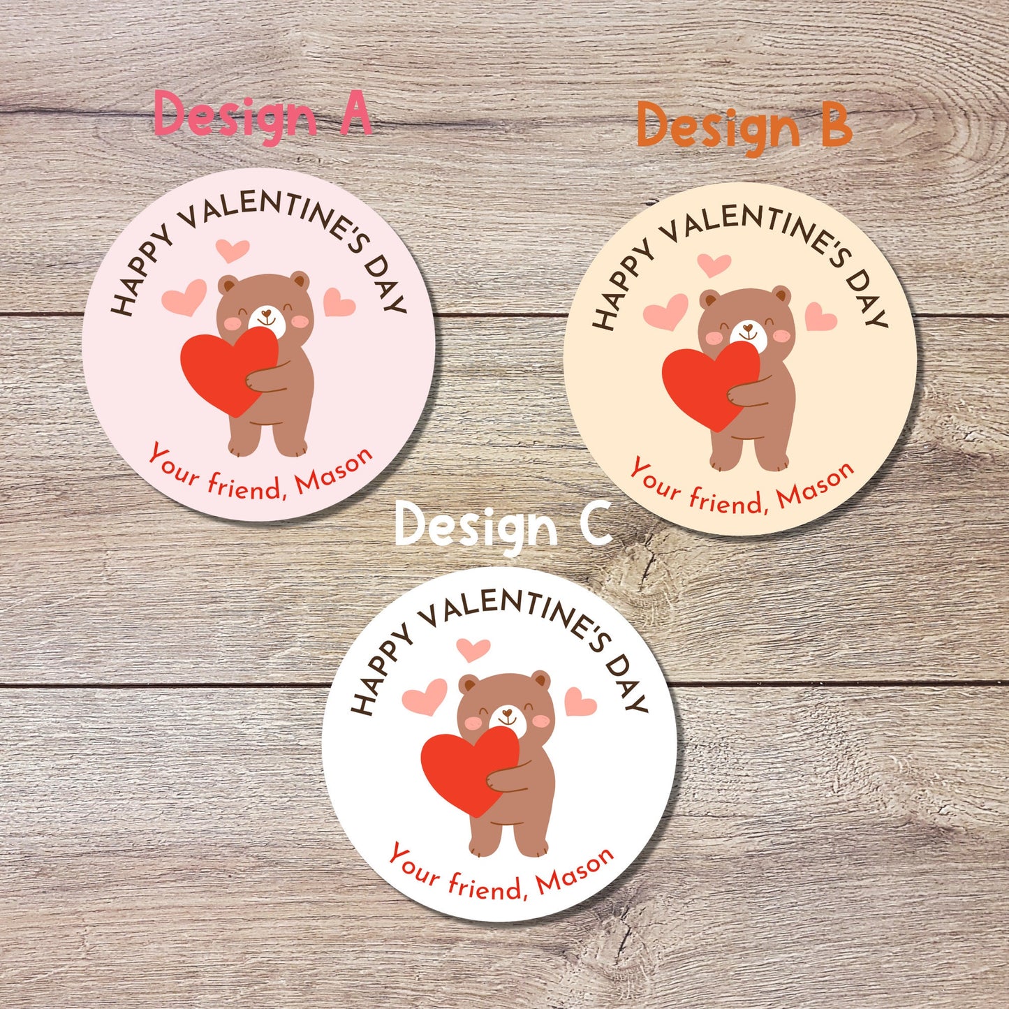 Personalized Valentine's Day Stickers