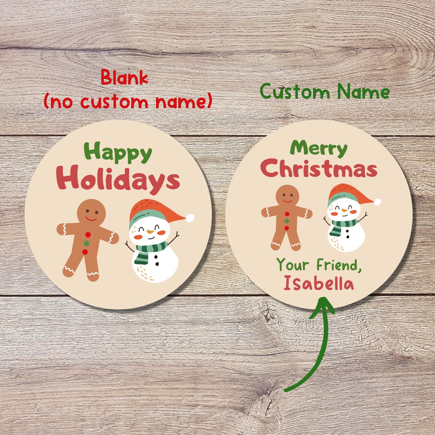 Personalized Christmas Stickers