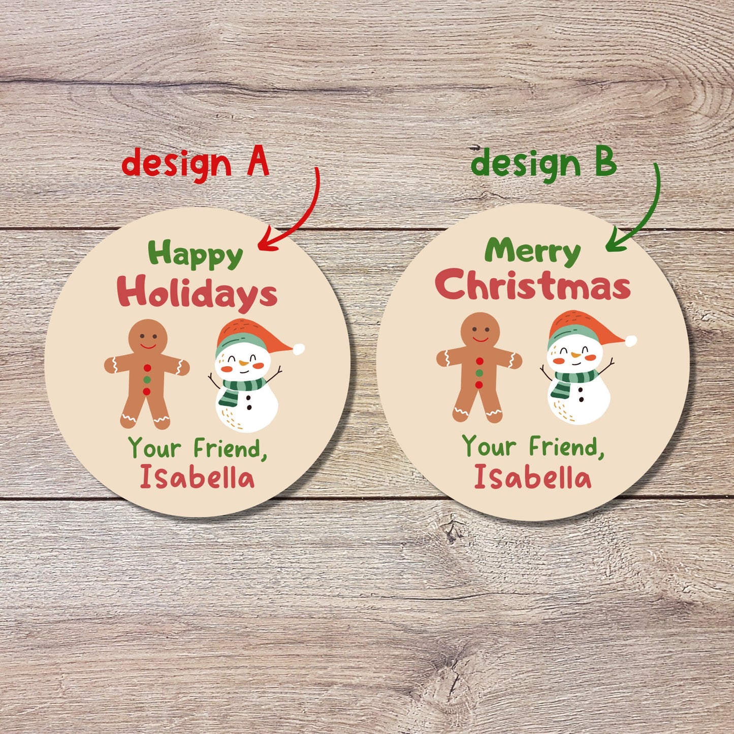 Personalized Christmas Stickers