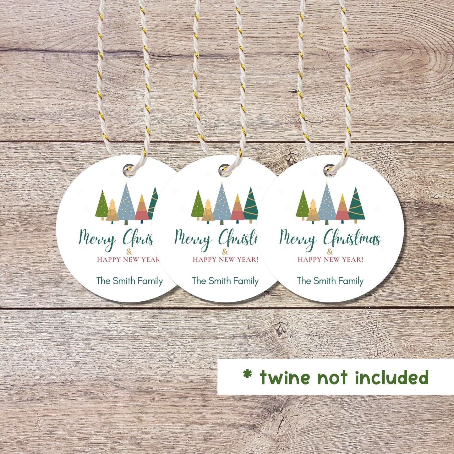 Personalized Christmas Gift Tags, Custom Holiday Gift Box Tags, Matte Finish