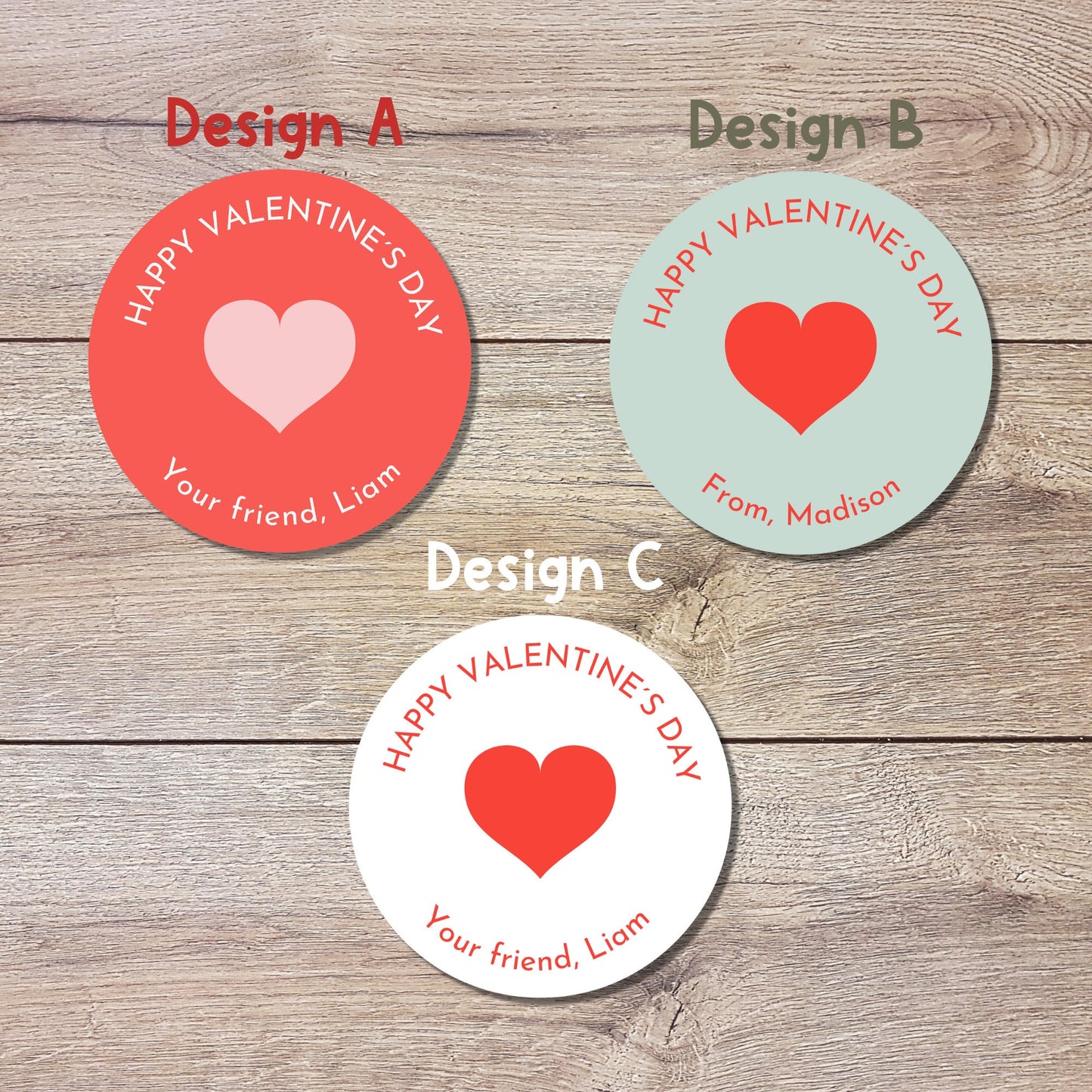 Personalized Valentine's Day Stickers