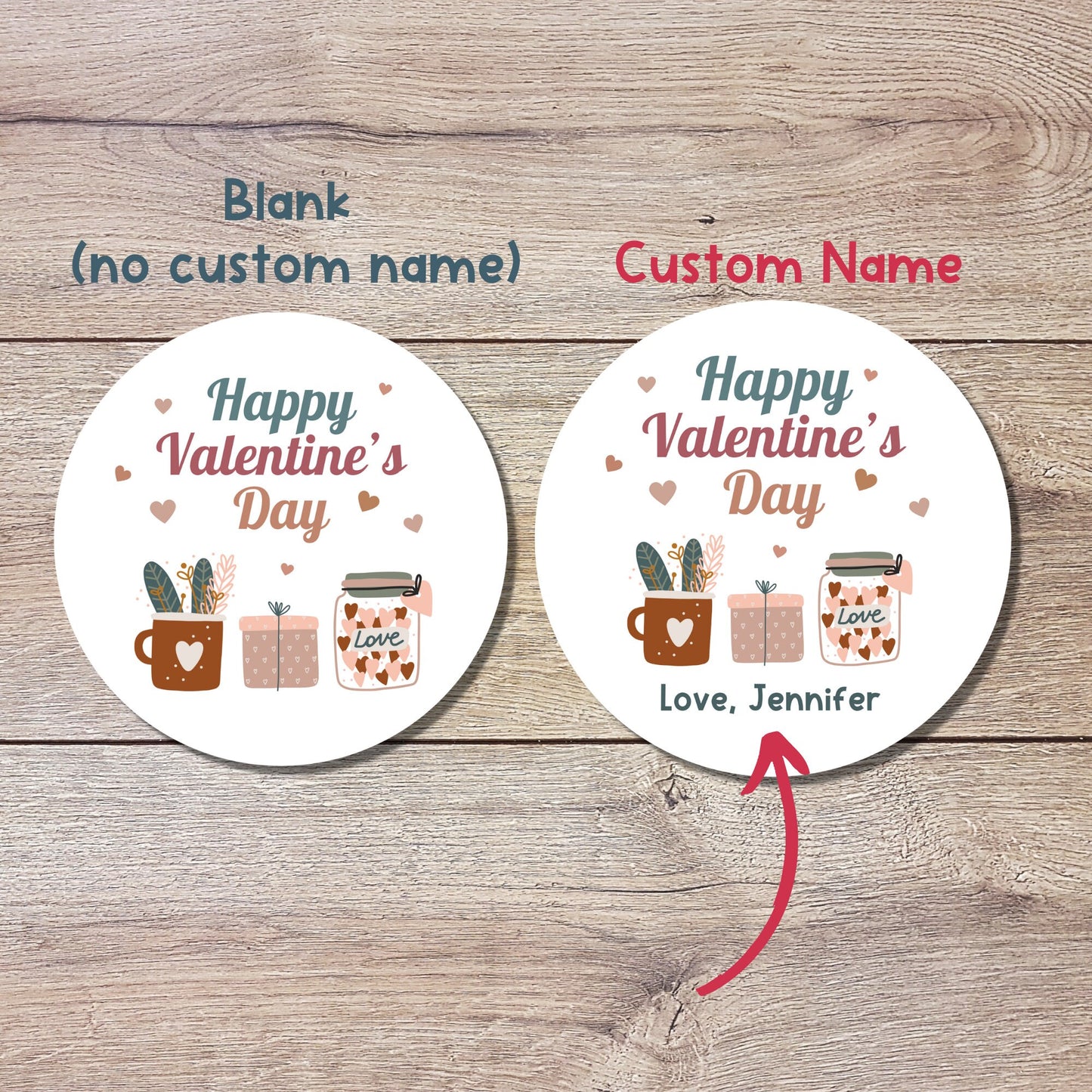 Personalized Valentine's Day Stickers