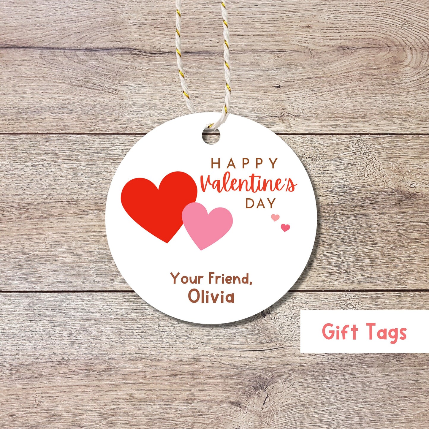 Personalized Valentine's Day Gift Tags