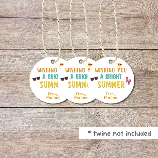 Happy Last Day of School Tags, School Party Favor Gift Tags, End of School Party Treat Bag Tags, School Party Gift Label Tags