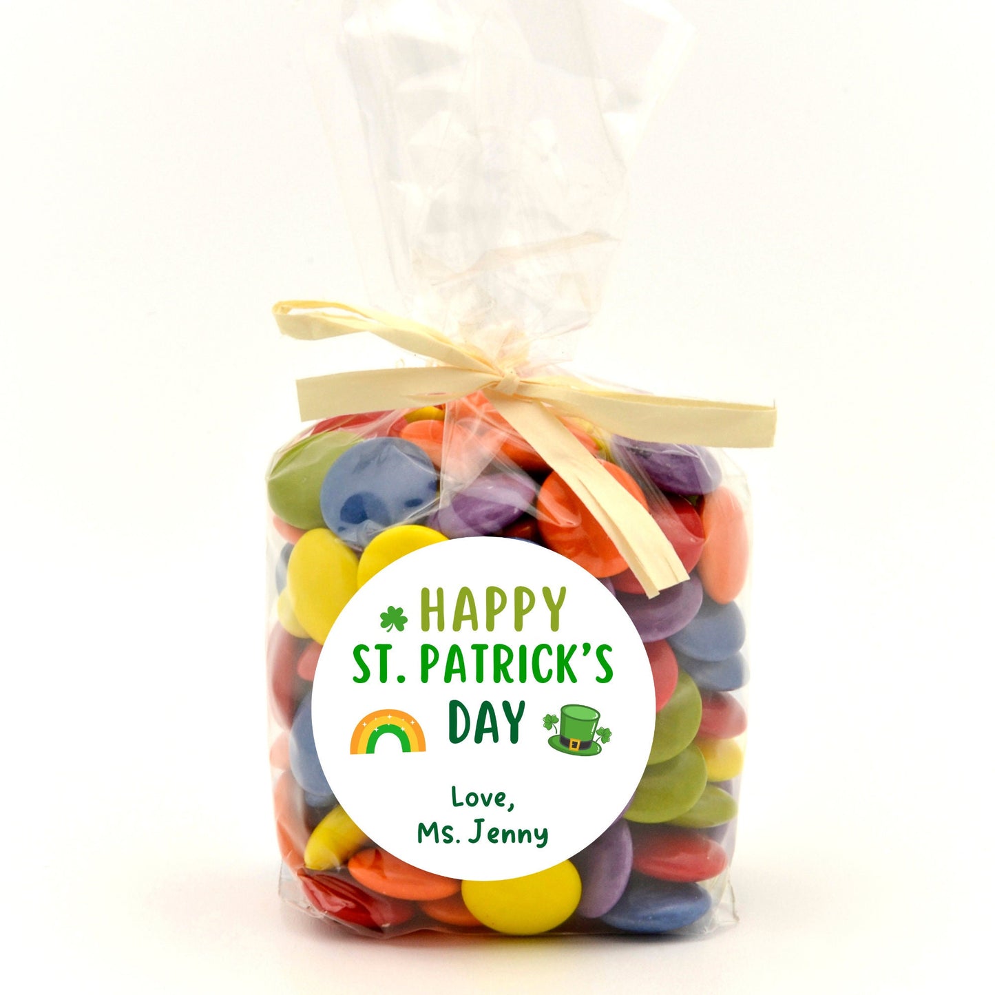 St. Patrick's Day Stickers, Personalized St Patrick's Party Favor Label, School Party Favor Treat Bag Stickers, St Paddy's Day Irish Sticker