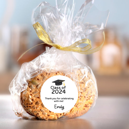 Personalized Graduation Stickers, Happy Graduation Labels, Custom Graduation Party Favor Stickers, Graduation Gift Bag Sticker, Grad Party