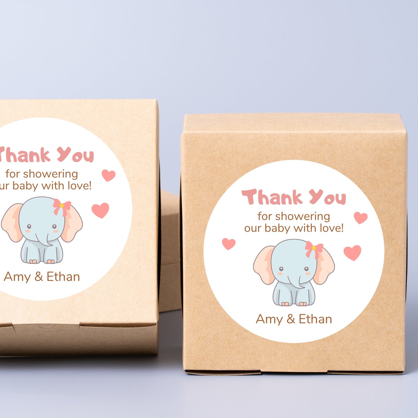 Personalized Baby Shower Stickers, Custom Thank You for Showering Our Baby with Us Labels, Mom to Be Sprinkling Baby Party Favor Sticker