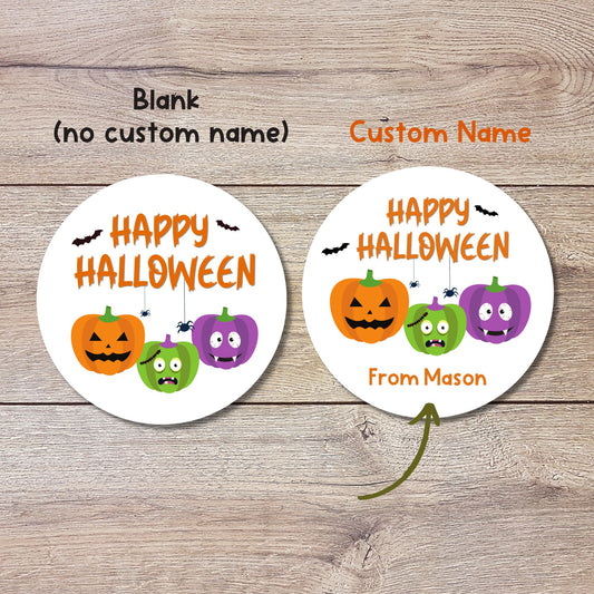 Personalized Halloween Spooky Halloween Party Favor Goody Bag Stickers