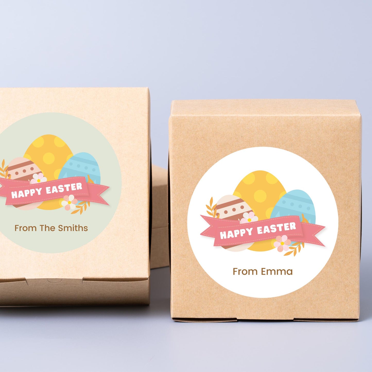 Personalized Happy Easter Stickers, Custom Easter Labels, Easter Gift Basket Party Favor Treat Bag Stickers, Customize Name Event Labels