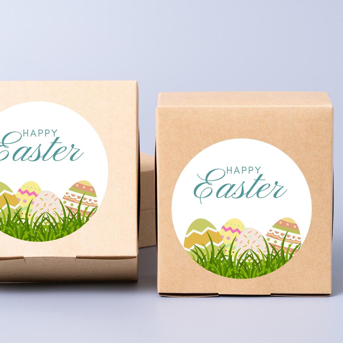 Personalized Happy Easter Stickers, Custom Easter Labels, Easter Gift Basket Party Favor Treat Bag Stickers, Customize Name Event Labels