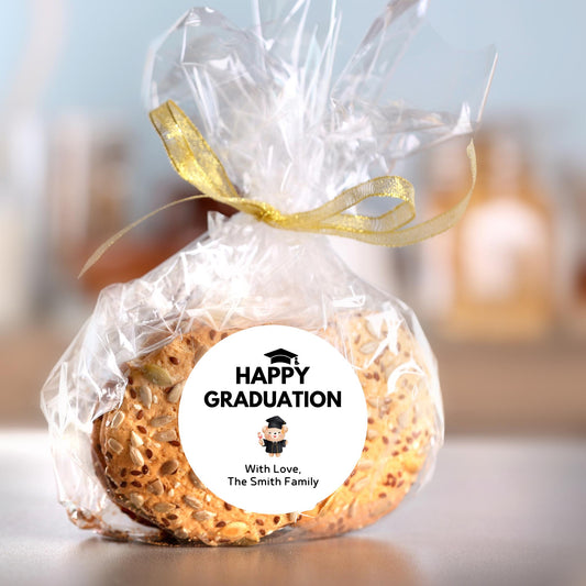 Personalized Graduation Stickers, Happy Graduation Labels, Custom Graduation Party Favor Stickers, Graduation Gift Bag Envelope Seal Sticker