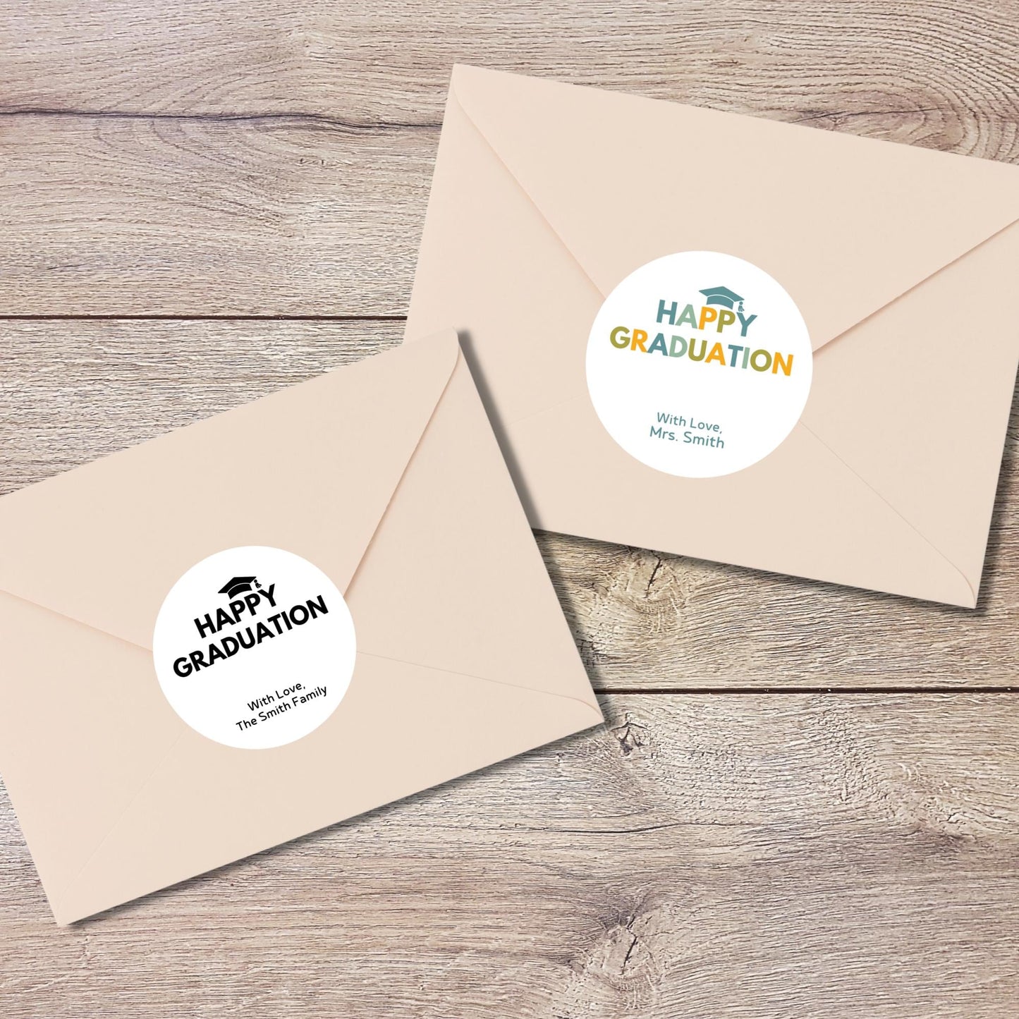 Personalized Graduation Stickers, Happy Graduation Labels, Custom Graduation Party Favor Stickers, Graduation Gift Bag Envelope Seal Sticker